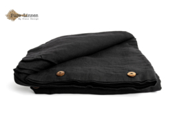 Linnen Dekbedovertrek Zwarten/knopen Nieuwe Collectie