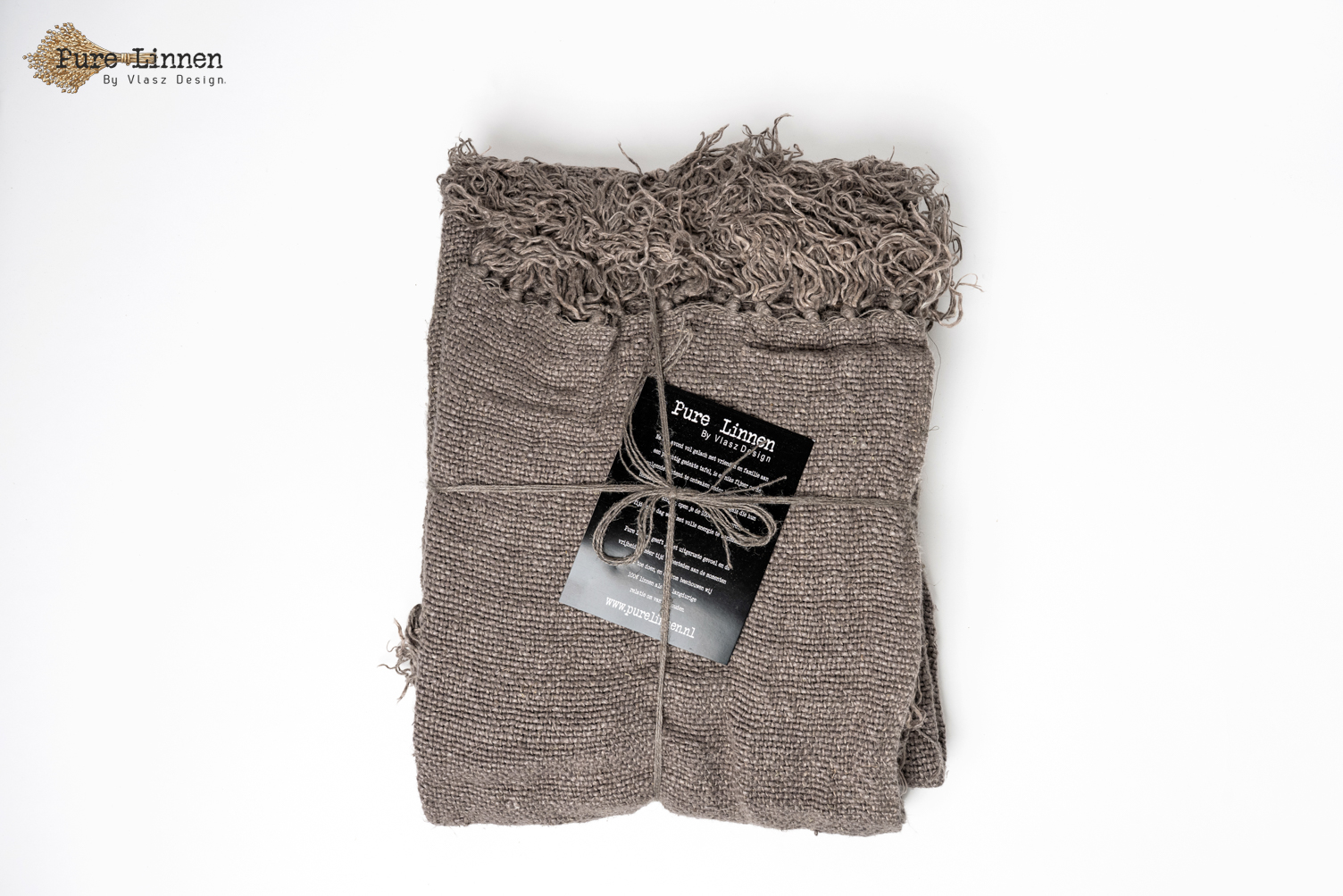 Plaid 100% Linnen Tamar 130x190 Grey