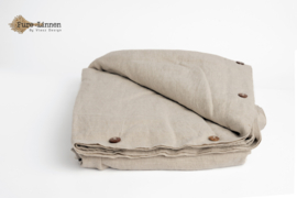 Linnen Dekbedovertrek Natural/knopen Nieuwe Collectie