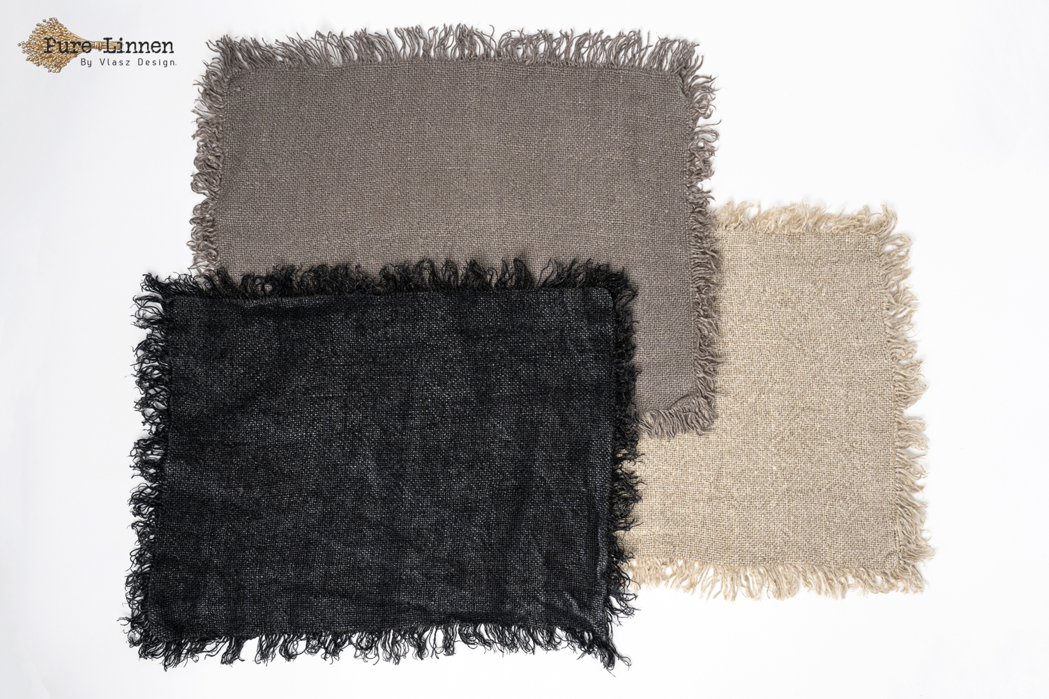 placemats  Recht  100% linnen "Edna"  Grey