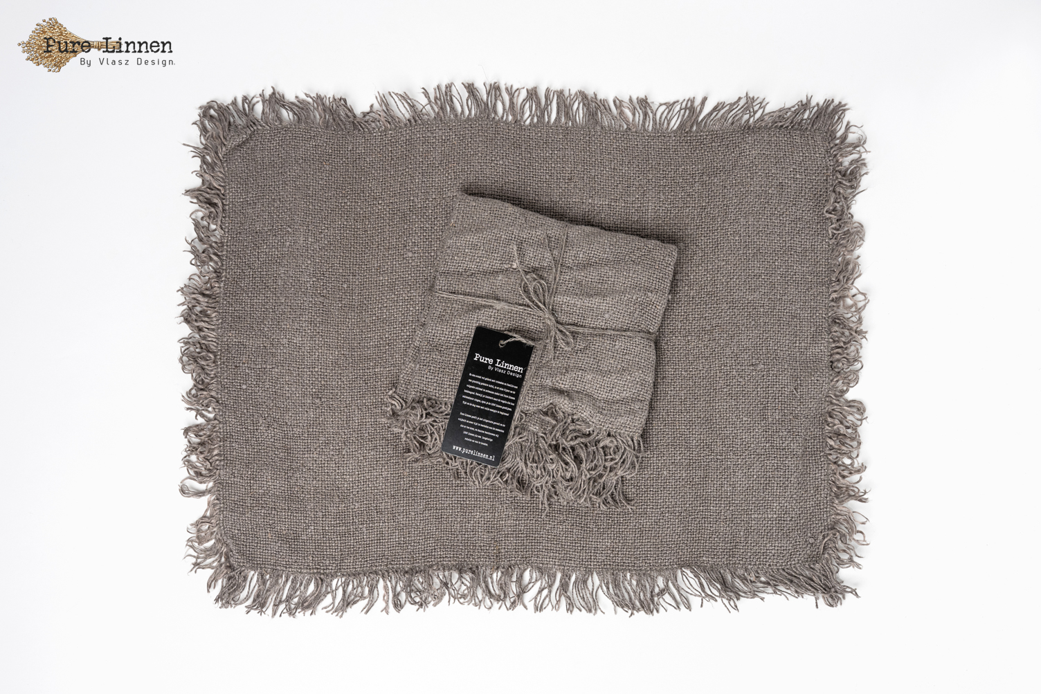 placemats  Recht  100% linnen "Edna"  Grey