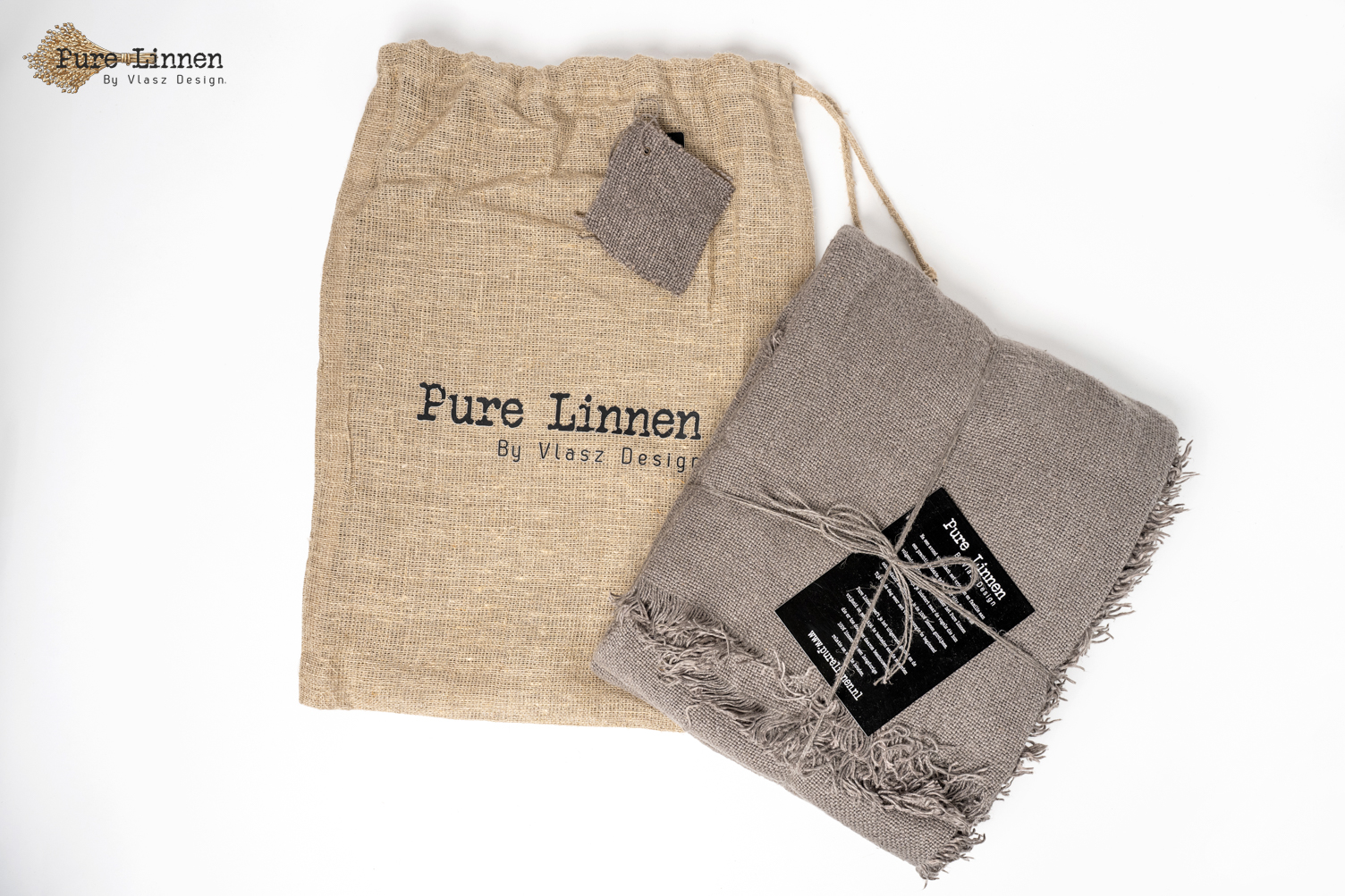 Tafelkleed Recht 100% linnen  "Hadassa"  Grey