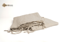 Linnen Dekbedovertrek Naturel/Strikjes Nieuwe Collectie