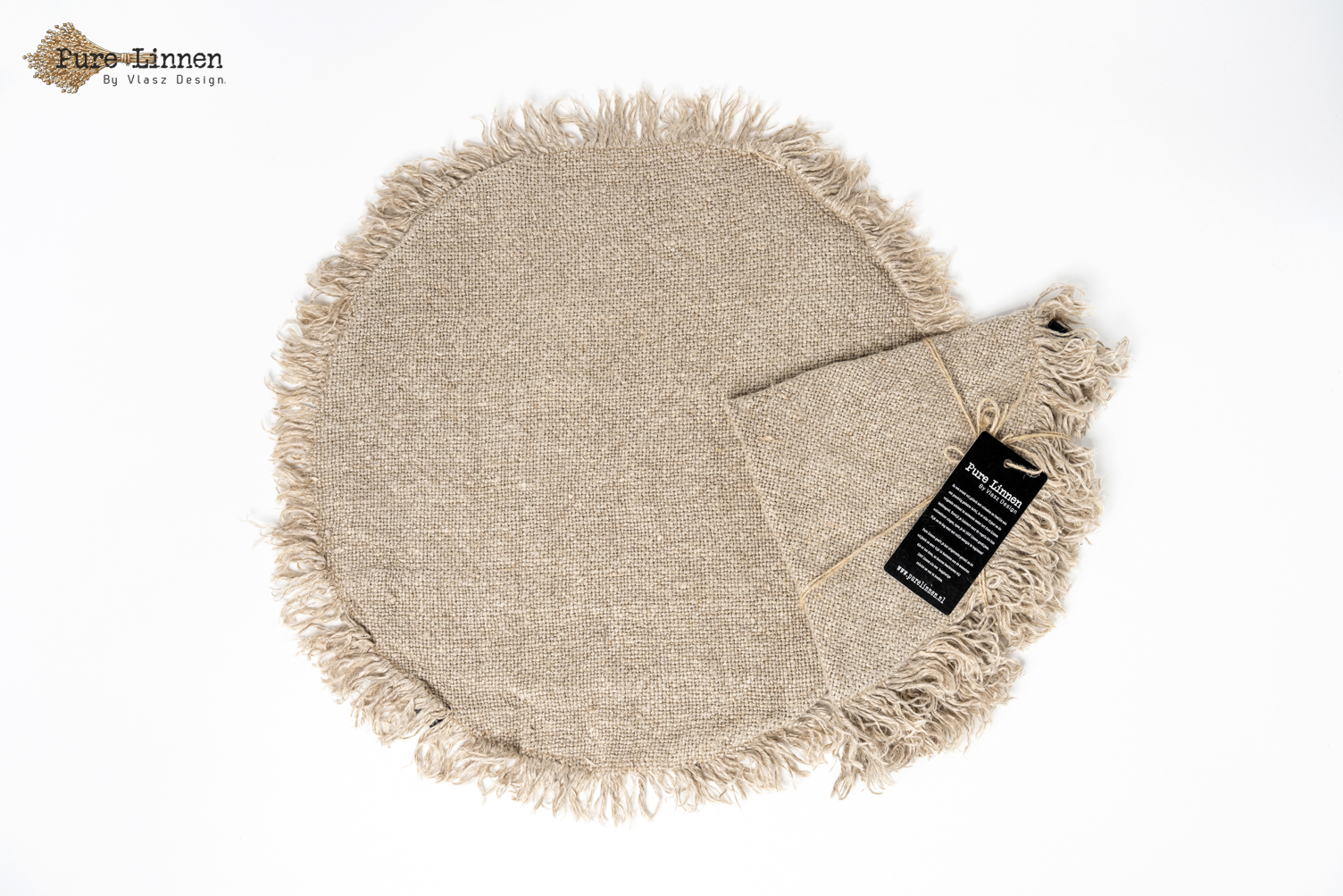placemats  Rond  100% linnen "Ize"  Naturel