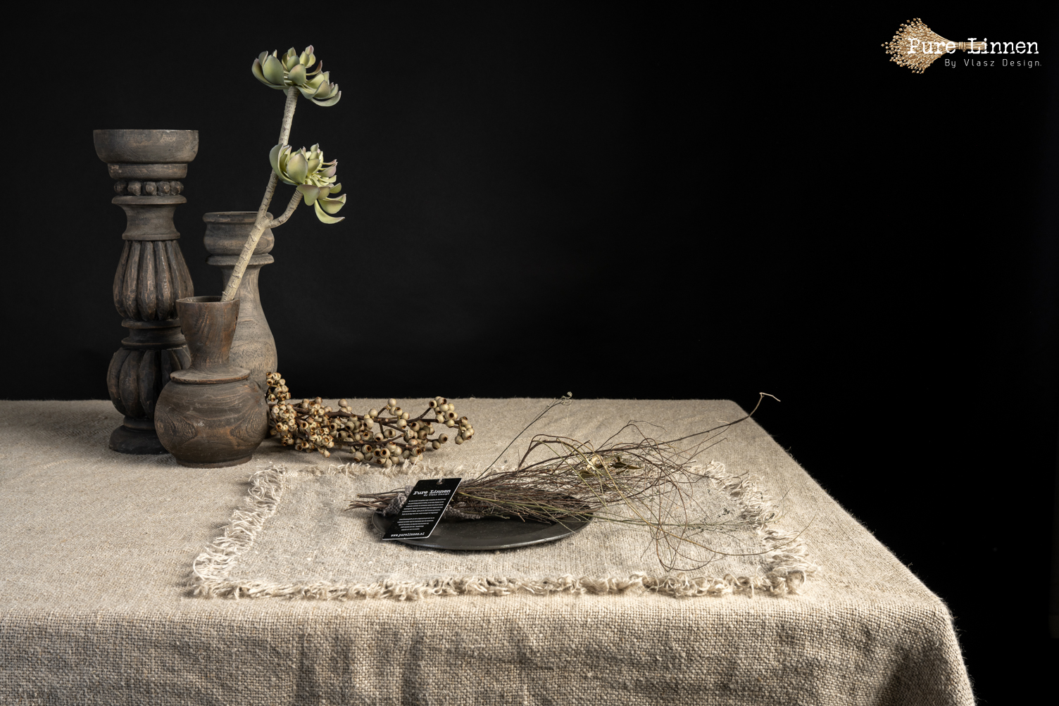 placemats  Recht  100% linnen "Damaris"  Naturel