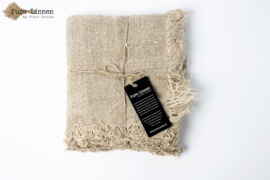 Tafelloper/Tafelrunner 100% linnen Recht "Naomi"  Naturel