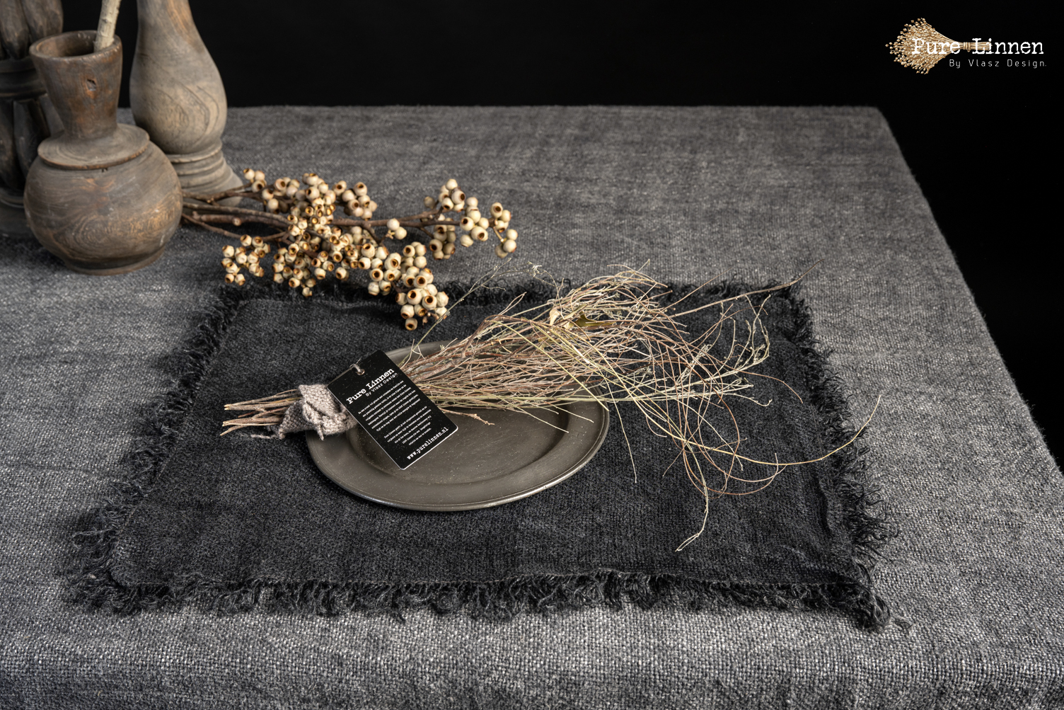 placemats  Recht  100% linnen "Danna"  Stonewash