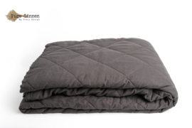 Linnen Sprei Donkergrijs/Diamant