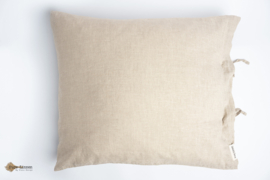 Linnen Kussensloop Naturel/Strikjes Nieuwe Collectie