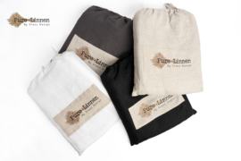 Linnen Dekbedovertrek Donkergrijs/knopen Nieuwe Collectie
