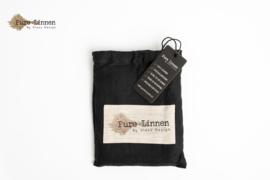 Linnen Kussensloop Zwart/Strikjes Oude Collectie