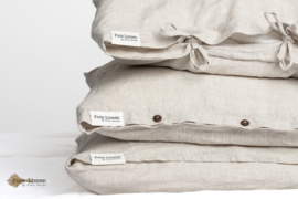 Linnen Kussensloop Naturel/Knopen Nieuwe Collectie