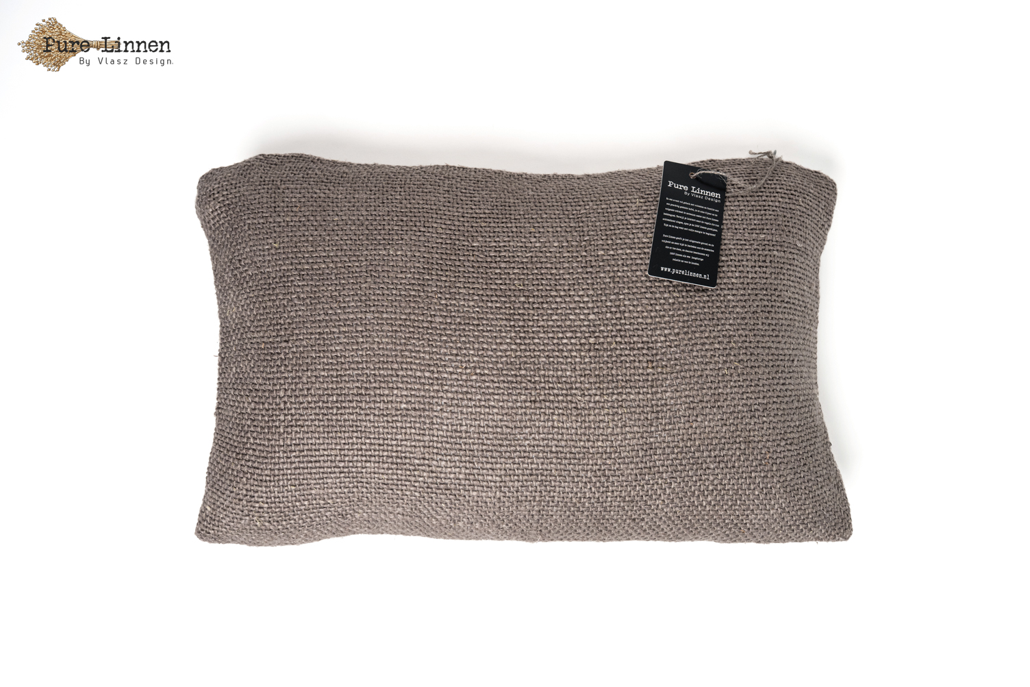 Sierkussen 100% linnen "Rebecca" Grey incl. binnen kussen 30x50cm