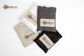Linnen Kussensloop Zwart/Strikjes Nieuwe Collectie