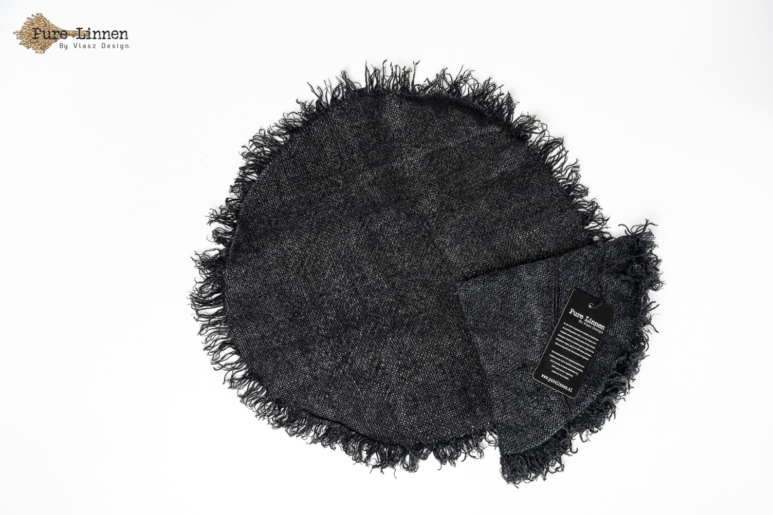 placemats  Rond  100% linnen "Jara"  Stonewash