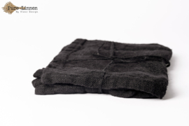Theedoek 100% linnen "Sara" black