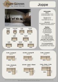 Prijslijst Joppe Sofa