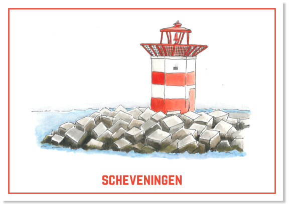 Het havenhoofd van Scheveningen | A4 Poster | Per 3 stuks