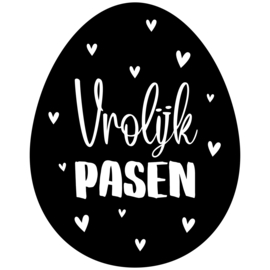 Herbruikbare raamsticker vrolijk pasen paasei