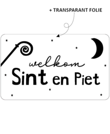 Herbruikbare raamsticker welkom sint en piet