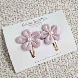 Glitter Daisy lila 2 stuks