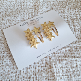 Voordeelset kerst sterretjes goud 4cm