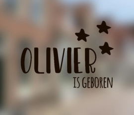 Geboorte raamsticker met sterren