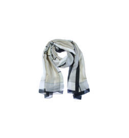 Sjaal Maxima Taupe/Beige gestipt