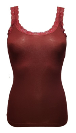 Topje met kant Toker Collection bordeaux-rood