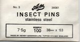 Insect pins Asta RVS