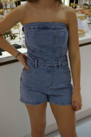 DENIM JUMPSUIT | SHORT