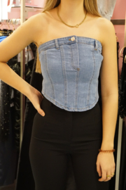 DENIM CORSET TOP