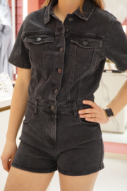 DENIM PLAYSUIT | GREY