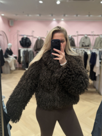 TEDDY PUFFER JACKET | CHOCO
