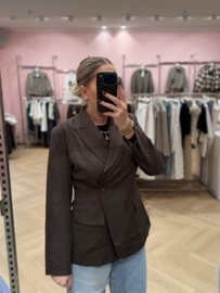CROSSED BLAZER | CHOCO
