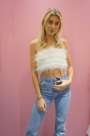 FLUFFY PARTY TOP | WHITE
