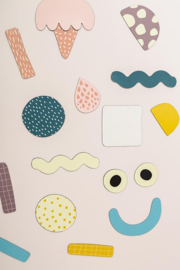 Magnetische muursticker boog | Roze beige