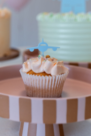Cupcake topper 'Vliegtuig'