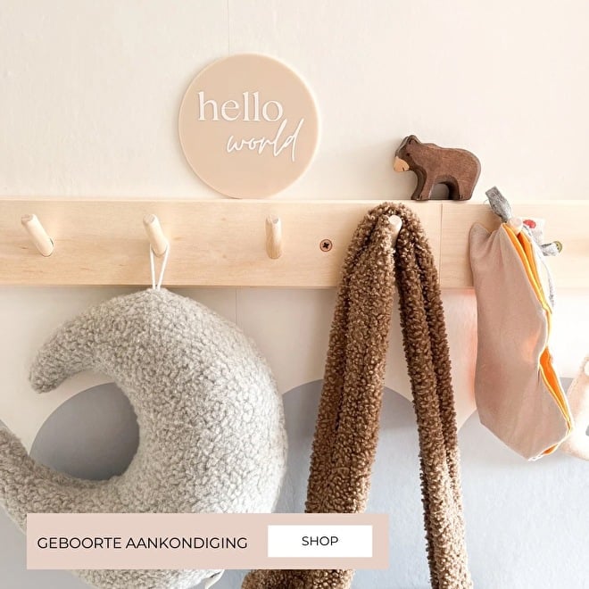 geboorte aankondiging - hello world