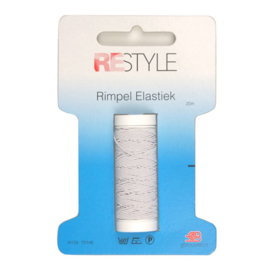 Restyle Rimpel elastiek wit 20m