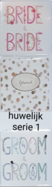 3 wenskaarten met envelop huwelijk/huwelijks jubileum keuze uit 10 series (b) klik hier voor de andere series