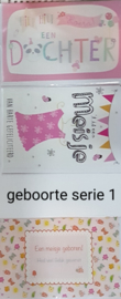 3 wenskaarten met envelop geboorte keuze uit 10 series klik hier voor andere series