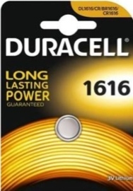 Duracell lithium knoopcel 1616   3 volt