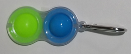 Pop the bubble sleutelhanger glow in the dark  groen/blauw.