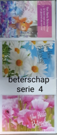 3 wenskaarten met envelop beterschap keuze uit 10 series Klik hier voor de andere series