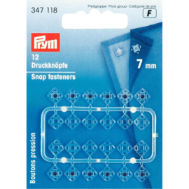 Prym 347118  Drukkers Transparant 7 mm. (krt)