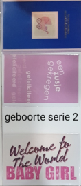 3 wenskaarten met envelop geboorte keuze uit 10 series klik hier voor andere series