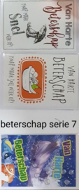 3 wenskaarten met envelop beterschap keuze uit 10 series Klik hier voor de andere series