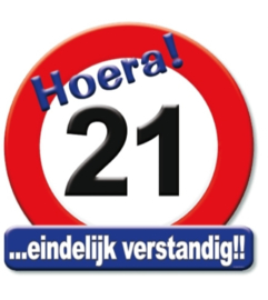 Hulde schild groot  16 t/m 90 jaar