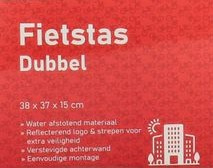 Fietstas dubbel zwart.